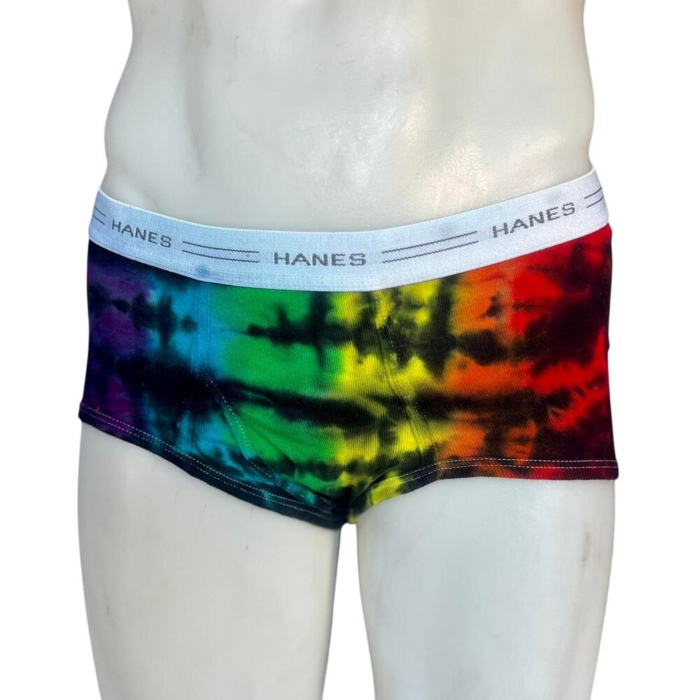 Mens Briefs Size XL Tie Dye Brand New Handcrafted Hippy Festival Retro Colorful